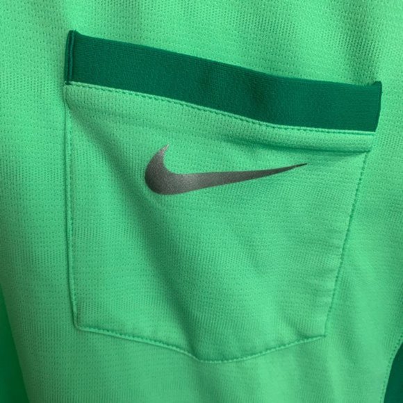 Nike Dri-Fit Golf Light Green Tour Performance Short Sleeve Shirt - Picture 4 of 5